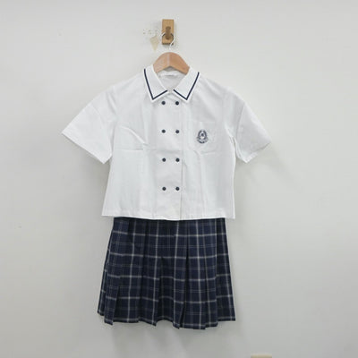 【中古】愛媛県 新居浜南高等学校 女子制服 3点（シャツ・スカート）sf019887