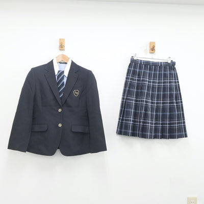 【中古】埼玉県 叡明高等学校 女子制服 4点（ブレザー・シャツ・スカート）sf019889