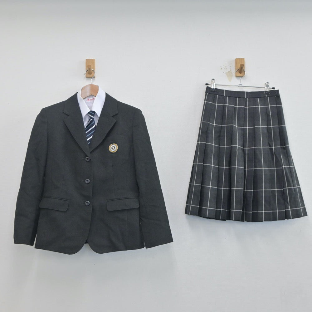 【中古】北海道 北海道札幌厚別高等学校 女子制服 5点（ブレザー・シャツ・ニット・スカート）sf019907