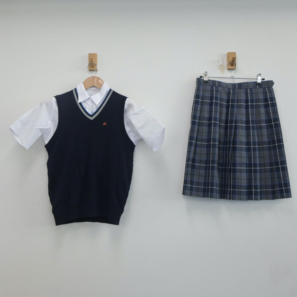 中古制服】香川県 英明高等学校 女子制服 3点（シャツ・ニットベスト・スカート）sf019918【リサイクル学生服】 | 中古制服通販パレイド