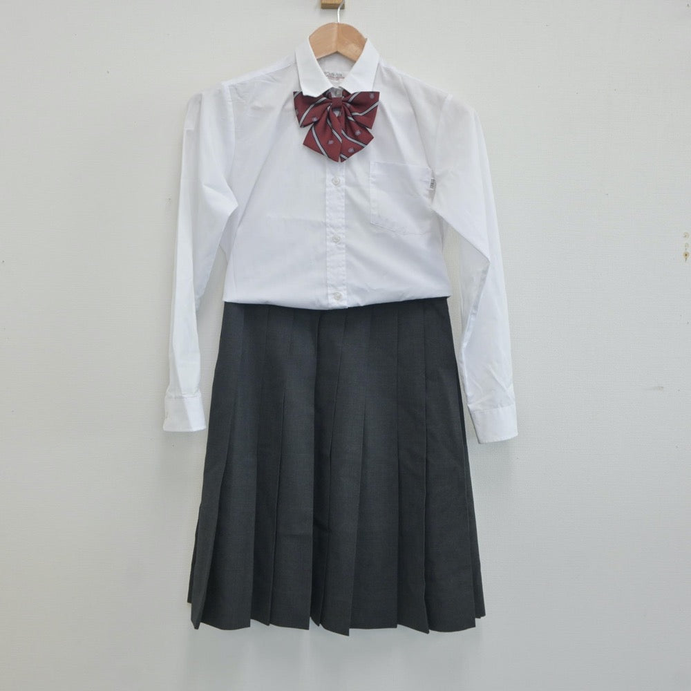 【中古】香川県 英明高等学校 女子制服 3点（シャツ・スカート）sf019919