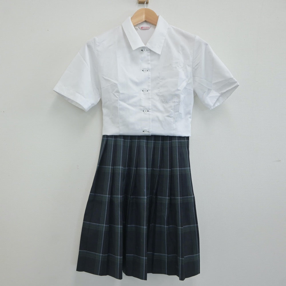 【中古】東京都 飛鳥高等学校 女子制服 2点（シャツ・スカート）sf019926