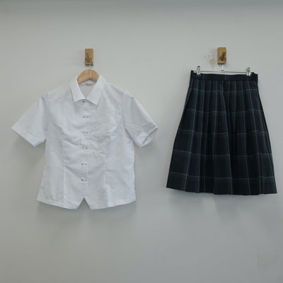 【中古】東京都 飛鳥高等学校 女子制服 2点（シャツ・スカート）sf019926