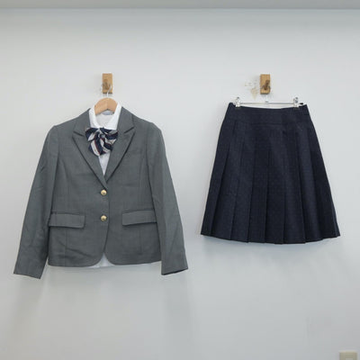 【中古】青森県 柴田学園高等学校 女子制服 4点（ブレザー・シャツ・スカート）sf019930