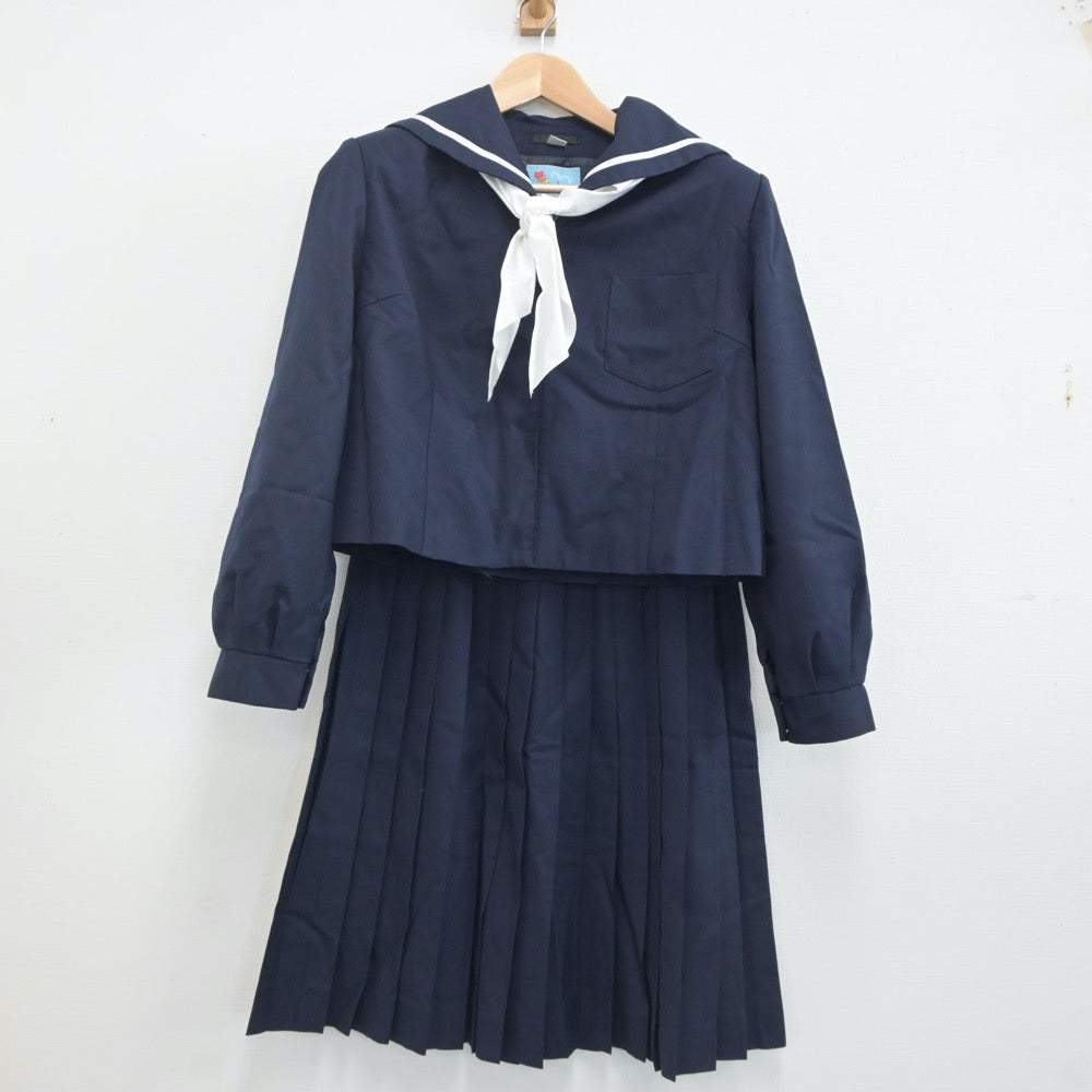 【中古】和歌山県 星林高等学校 女子制服 3点（セーラー服・スカート）sf019933