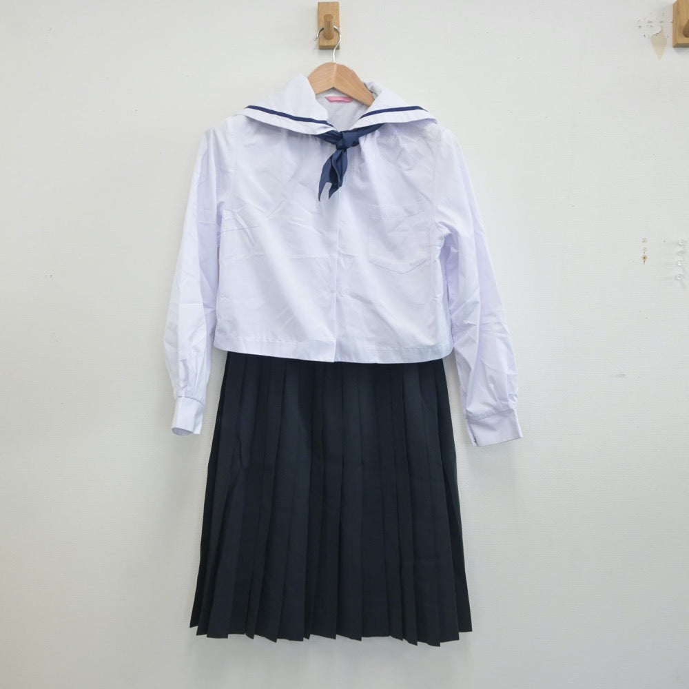 【中古】和歌山県 星林高等学校 女子制服 4点（セーラー服・スカート）sf019934