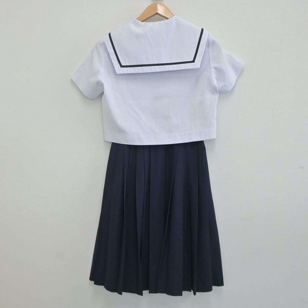 【中古】愛知県 豊明中学校 女子制服 2点（セーラー服・スカート）sf019941