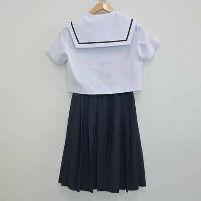 【中古】愛知県 豊明中学校 女子制服 2点（セーラー服・スカート）sf019941