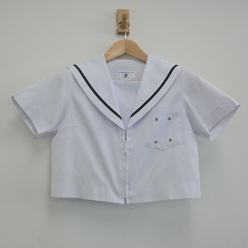 【中古】愛知県 豊明中学校 女子制服 2点（セーラー服・スカート）sf019941