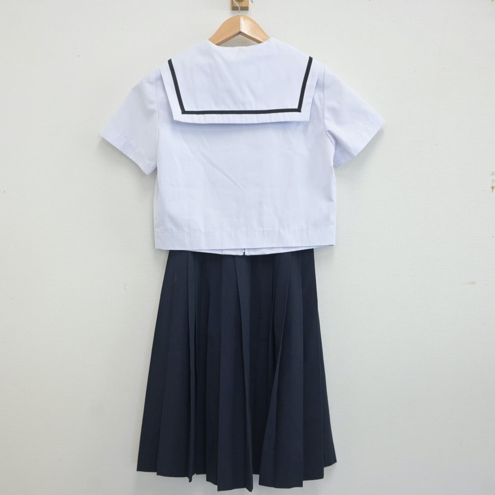 【中古】愛知県 豊明中学校 女子制服 2点（セーラー服・スカート）sf019942