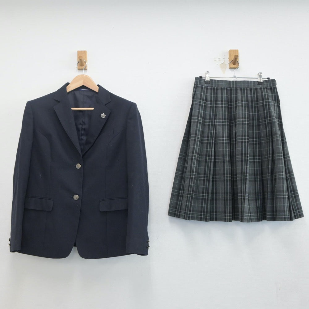 【中古】東京都 南大沢中学校 女子制服 4点（ブレザー・スカート）sf019946