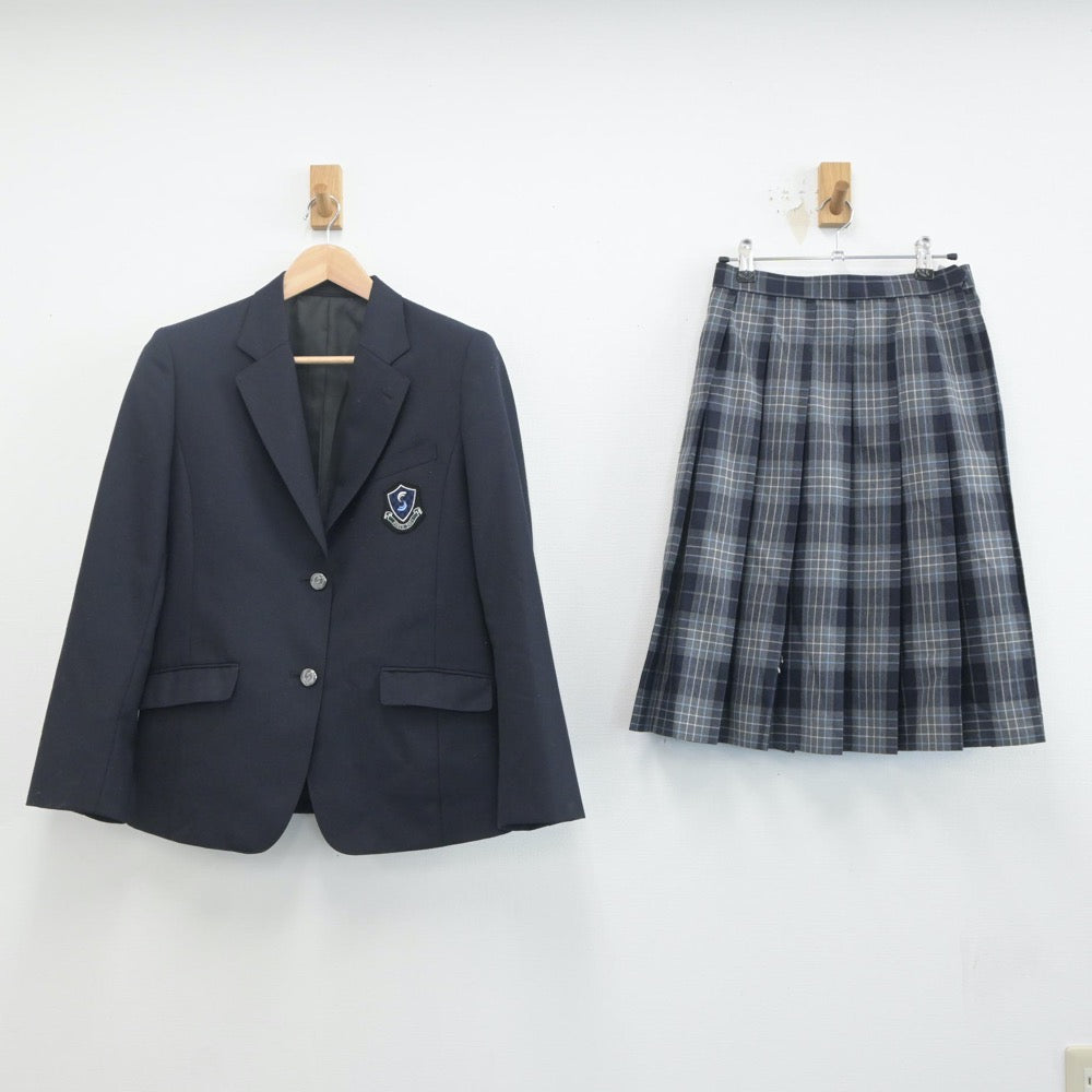 【中古】東京都 世田谷泉高等学校 女子制服 2点（ブレザー・スカート）sf019949