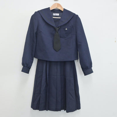 【中古】北海道 室蘭栄高等学校 女子制服 3点（セーラー服・スカート）sf019958