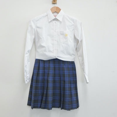 【中古】神奈川県 日本大学高等学校 女子制服 2点（シャツ・スカート）sf019962