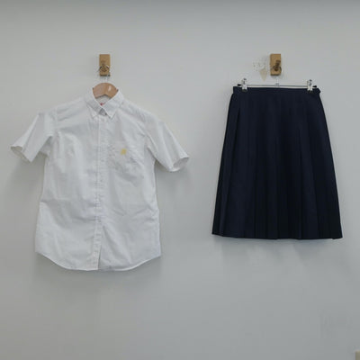 【中古】神奈川県 日本大学高等学校 女子制服 2点（シャツ・スカート）sf019963