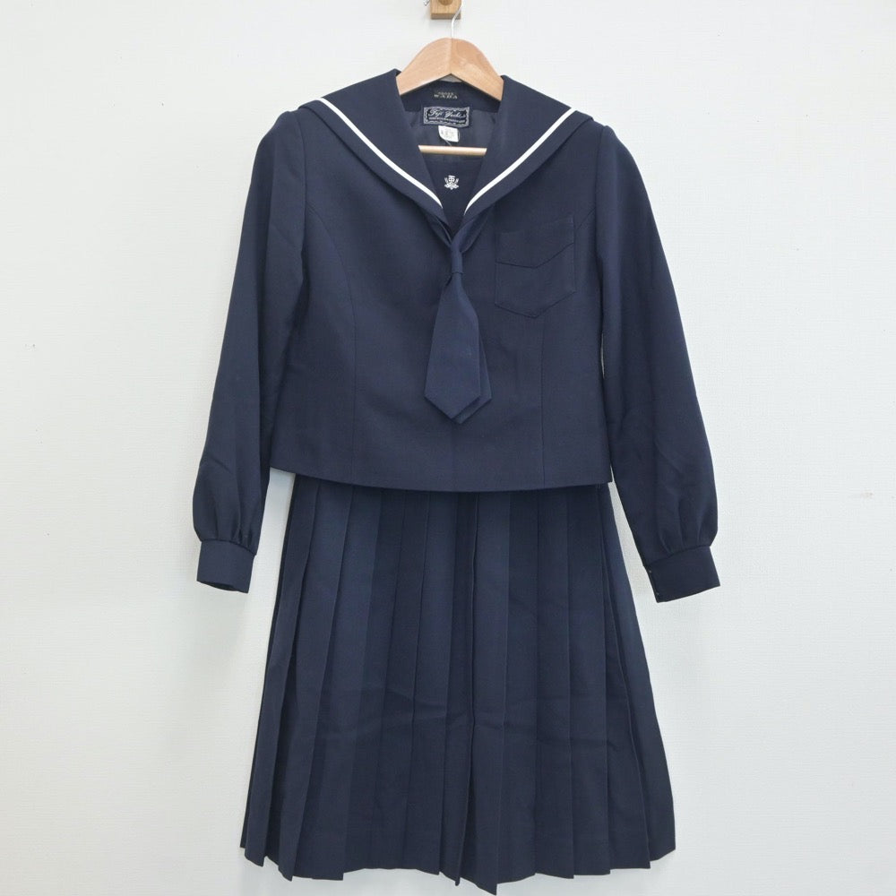 【中古】北海道 江別第一中学校 女子制服 3点（セーラー服・スカート）sf019971