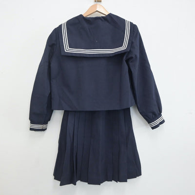 【中古】神奈川県 相模女子大学中学部 女子制服 3点（セーラー服・スカート）sf019974