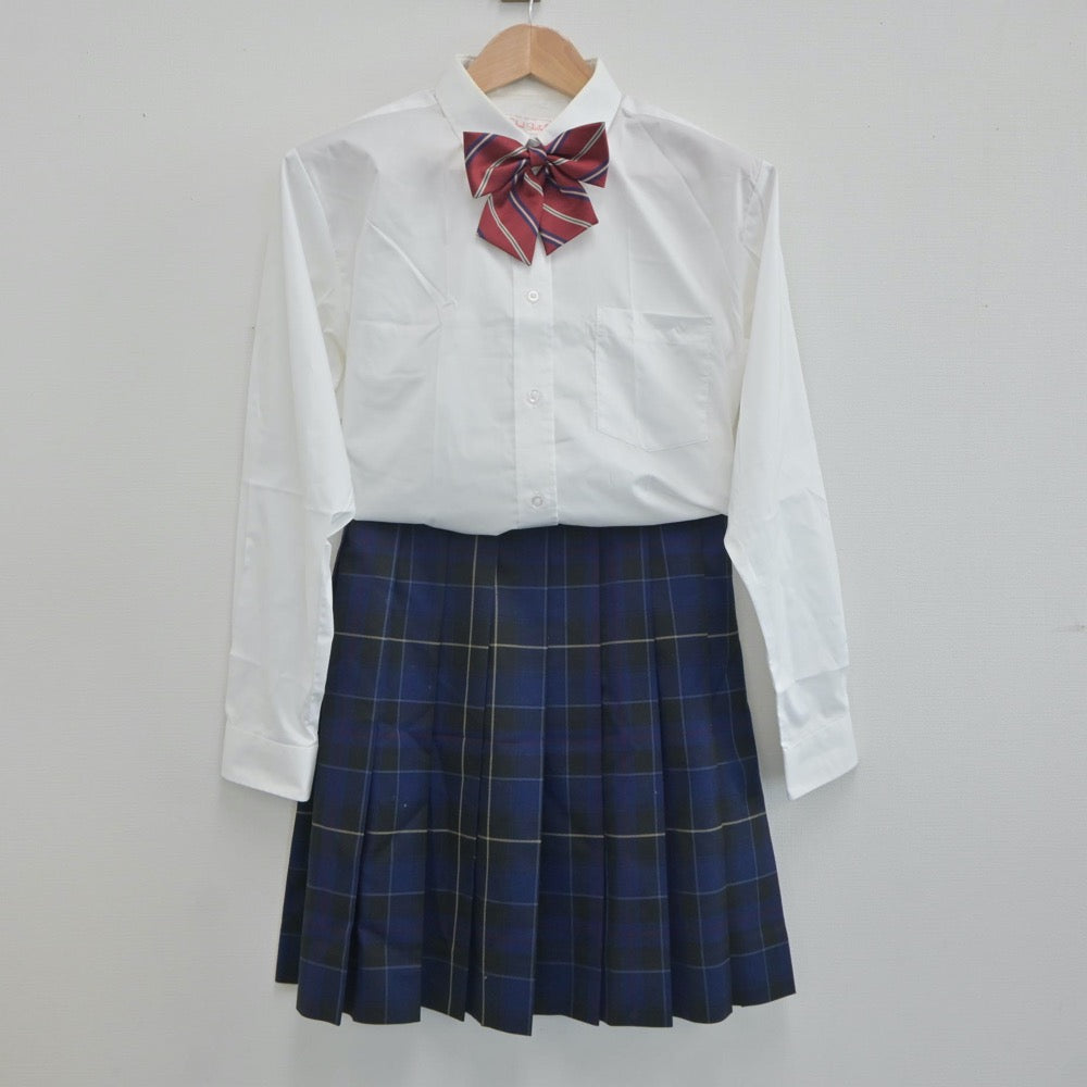 【中古】茨城県 第一学院高等学校 女子制服 3点（シャツ・スカート）sf019976