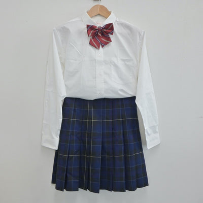 【中古】茨城県 第一学院高等学校 女子制服 3点（シャツ・スカート）sf019976