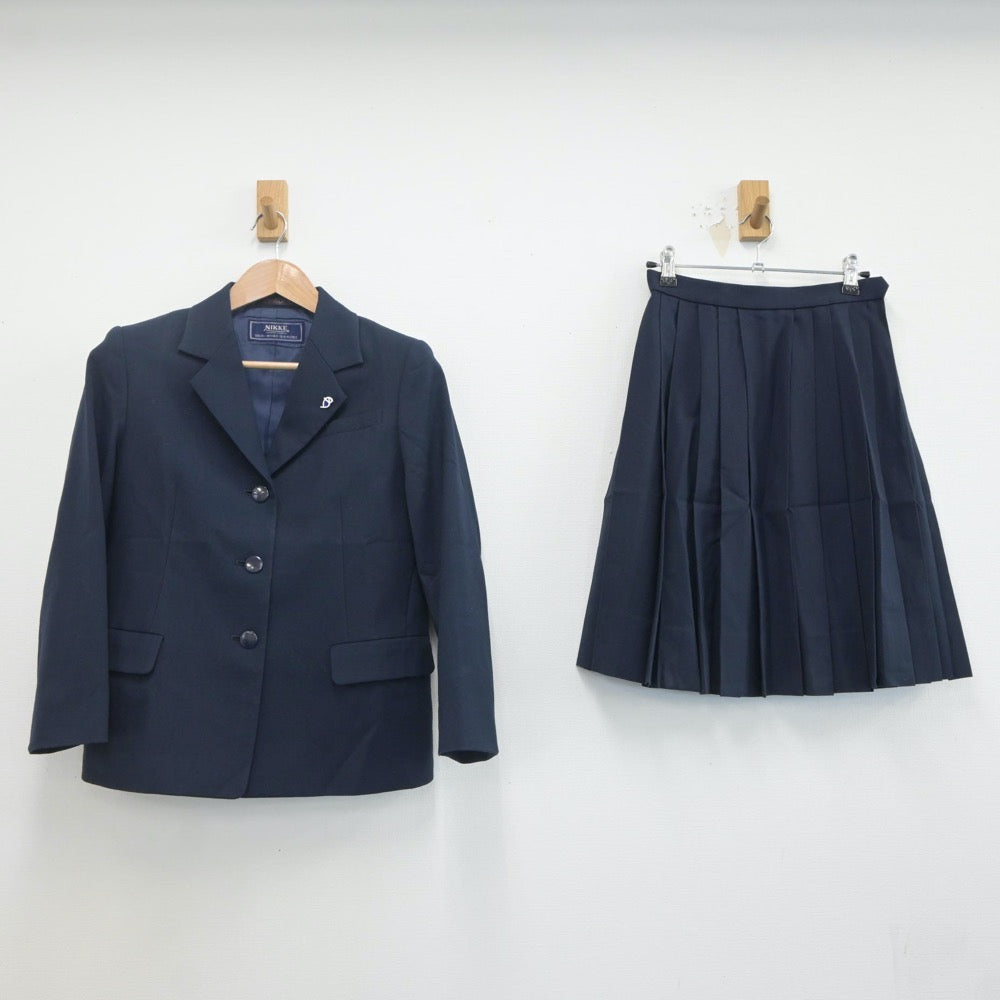 【中古】神奈川県 多摩高等学校 女子制服 2点（ブレザー・スカート）sf019979