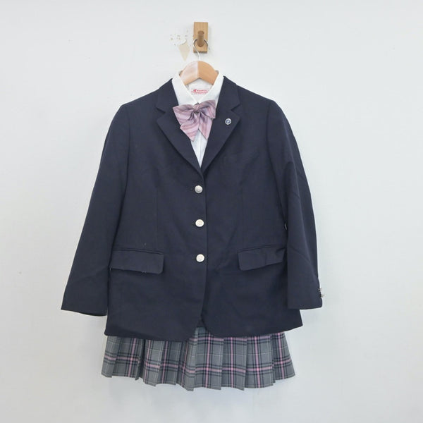 【中古制服】福岡県 クラーク記念国際高等学校 女子制服 6点（ブレザー・ニット・シャツ・スカート）sf019990【リサイクル学生服】 |  中古制服通販パレイド