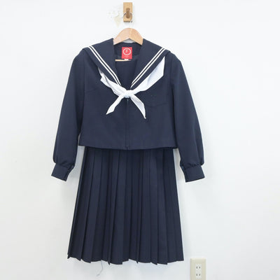 【中古】愛知県 扶桑中学校 女子制服 4点（セーラー服・スカート・スカート）sf019996