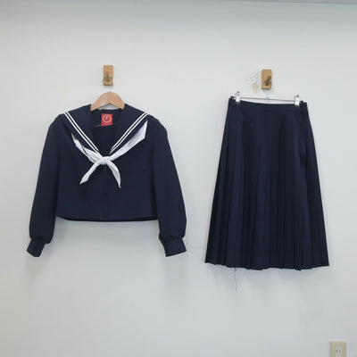 【中古】愛知県 扶桑中学校 女子制服 4点（セーラー服・スカート・スカート）sf019996