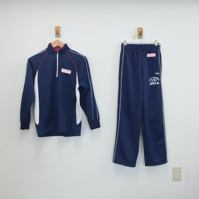 【中古】奈良県 生駒市立大瀬中学校 女子制服 2点（ジャージ 上・ジャージ 下）sf020011