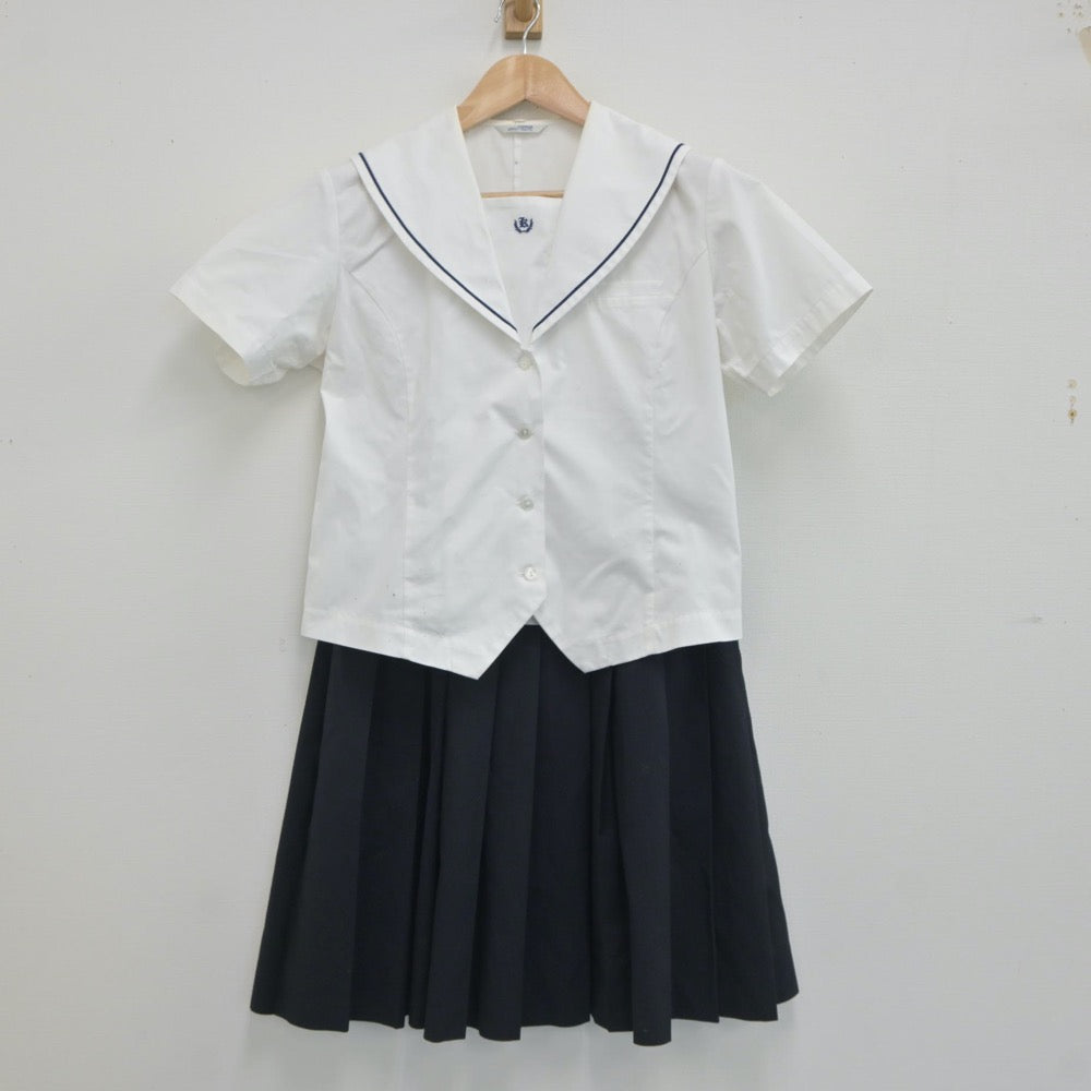 【中古】栃木県 烏山高等学校 女子制服 3点（セーラー服・スカート）sf020018