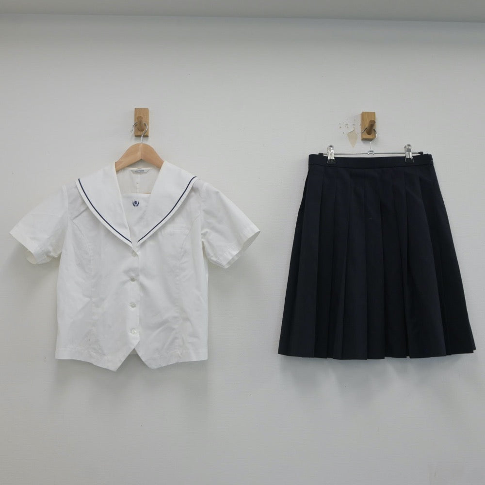 【中古】栃木県 烏山高等学校 女子制服 3点（セーラー服・スカート）sf020018