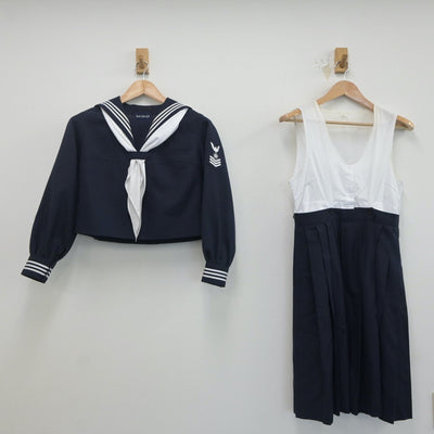 【中古】東京都 共立女子中学校 女子制服 3点（セーラー服・スカート）sf020042