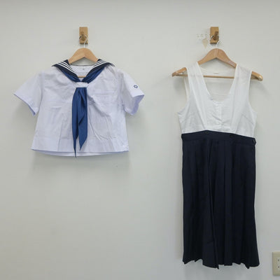 【中古】東京都 共立女子中学校 女子制服 3点（セーラー服・スカート）sf020043