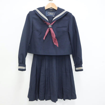 【中古】埼玉県 花の木中学校 女子制服 3点（セーラー服・スカート）sf020049