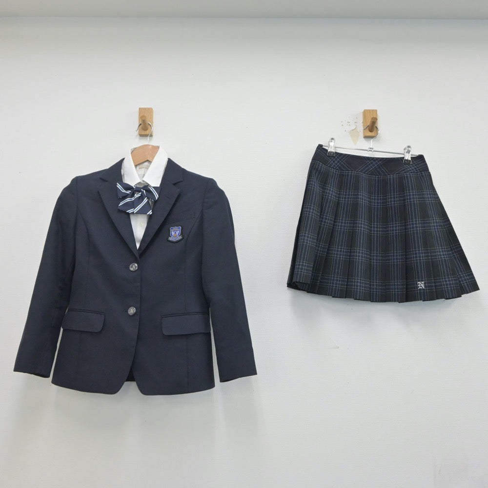 【中古】神奈川県 新羽高等学校 女子制服 6点（ブレザー・シャツ・スカート）sf020054