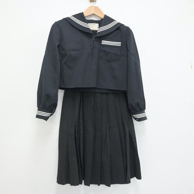 【中古】愛媛県 西条南中学校 女子制服 2点（セーラー服・スカート）sf020061