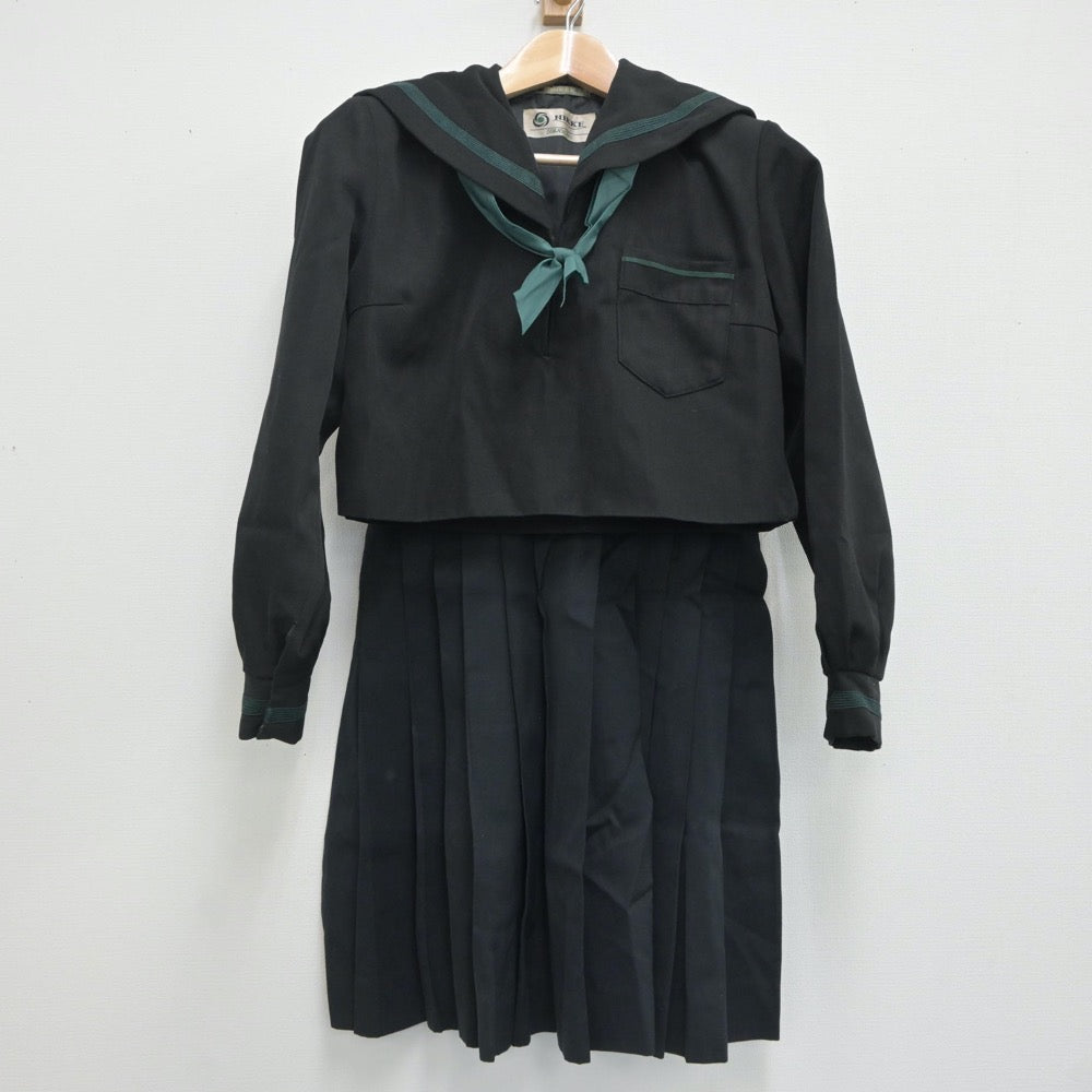 【中古】愛媛県 西条高等学校 女子制服 3点（セーラー服・ジャンパースカート）sf020064