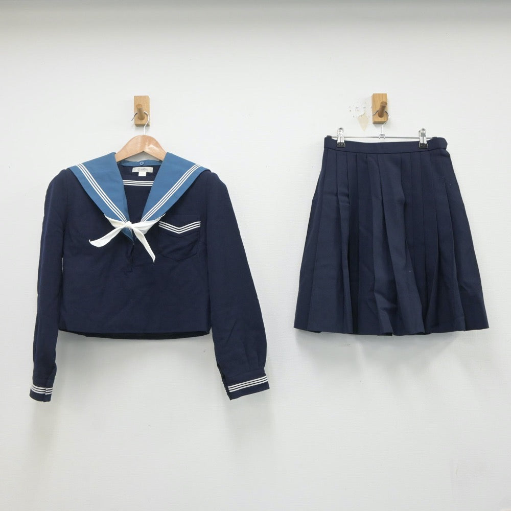 【中古】大阪府 清水谷高等学校 女子制服 3点（セーラー服・スカート）sf020068