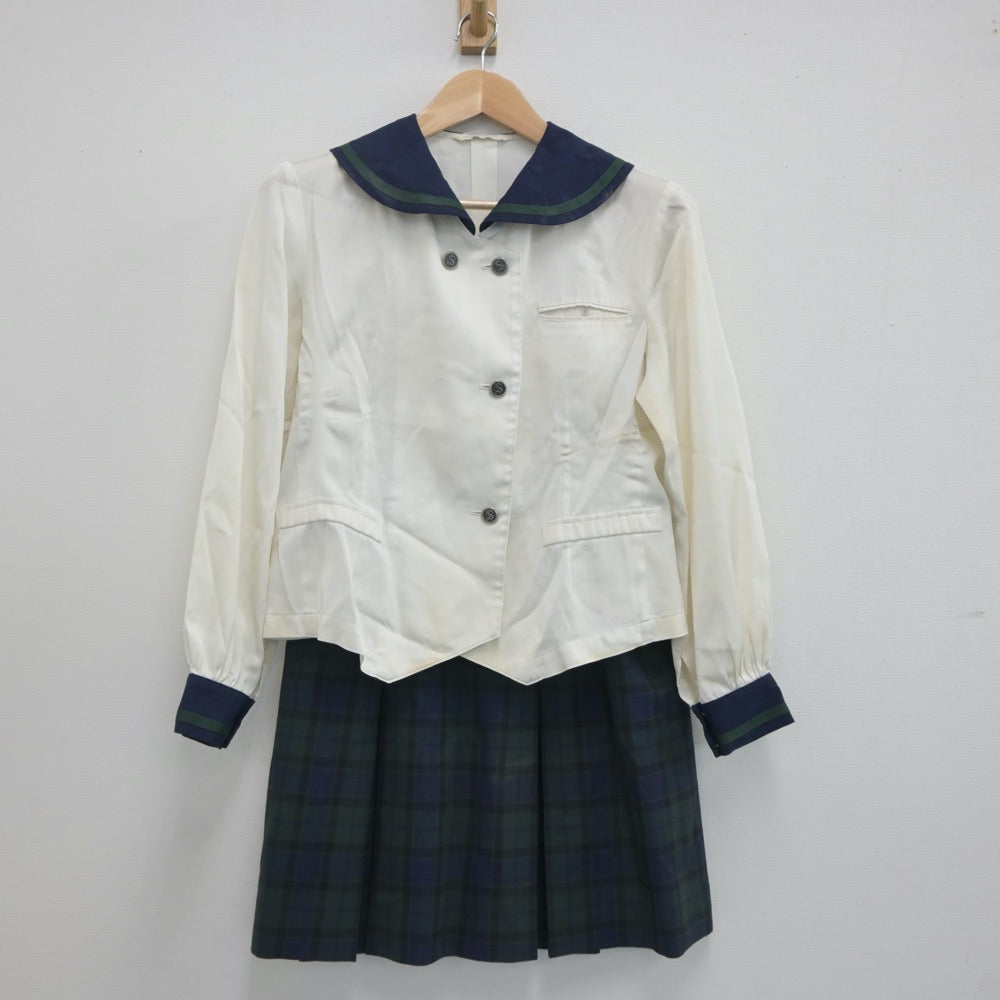 【中古】愛媛県 愛媛県立西条高等学校 女子制服 2点（セーラー服・スカート）sf020075