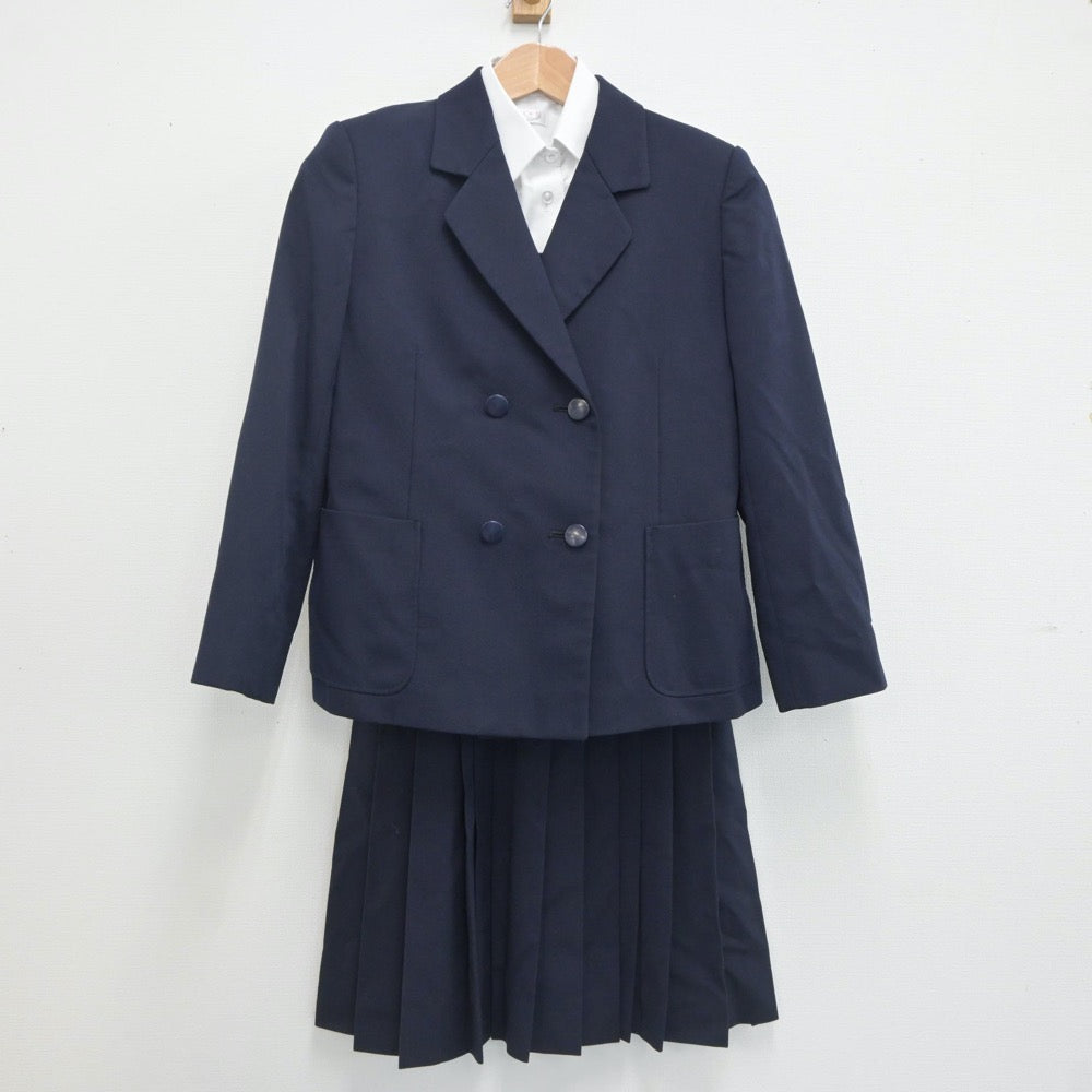 【中古】神奈川県 藤沢市立湘洋中学校 女子制服 4点（ブレザー・ベスト・シャツ・スカート）sf020080