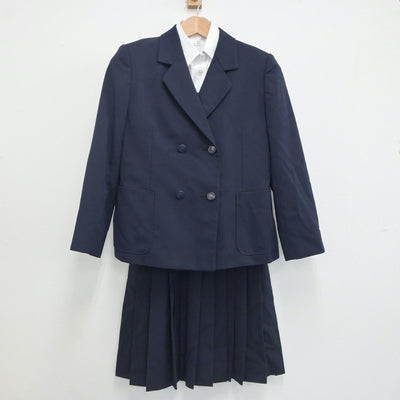 【中古】神奈川県 藤沢市立湘洋中学校 女子制服 4点（ブレザー・ベスト・シャツ・スカート）sf020080