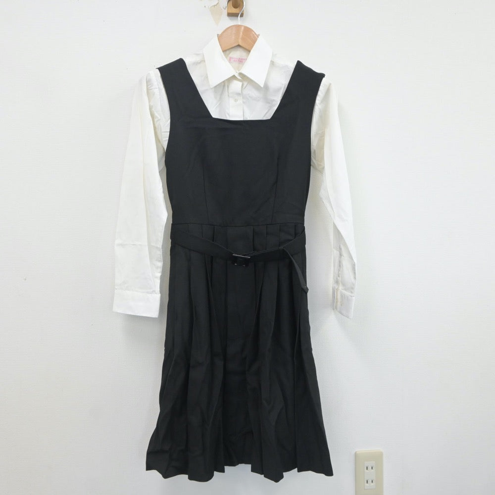 【中古】埼玉県 埼玉県立不動岡高等学校 女子制服 3点（ブレザー・シャツ・ジャンパースカート）sf020084