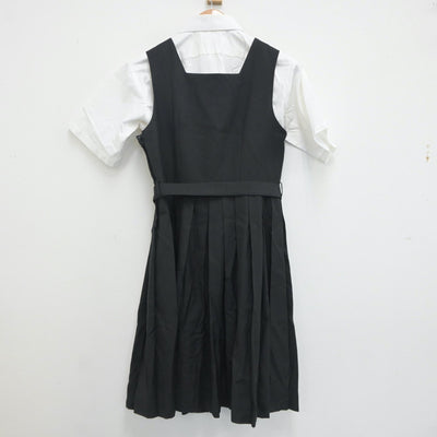 【中古】埼玉県 埼玉県立不動岡高等学校 女子制服 2点（シャツ・ジャンパースカート）sf020085