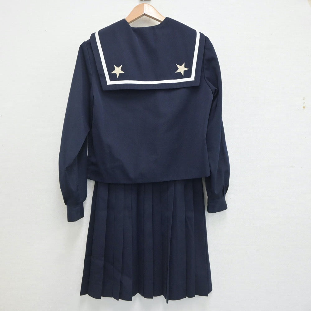 【中古】香川県 丸亀市立西中学校 女子制服 2点（セーラー服・スカート）sf020086