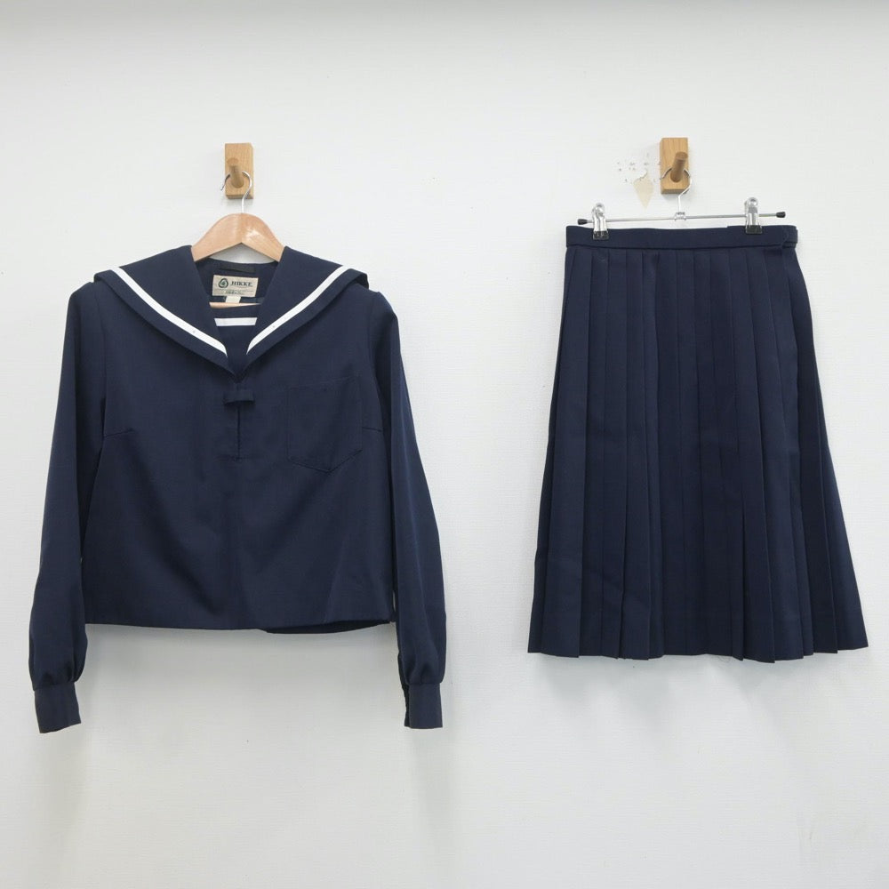 【中古】香川県 丸亀市立西中学校 女子制服 2点（セーラー服・スカート）sf020086