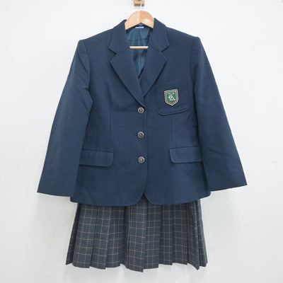 【中古】大阪府 薫英女学院中学校 女子制服 3点（ブレザー・ニット・スカート）sf020100