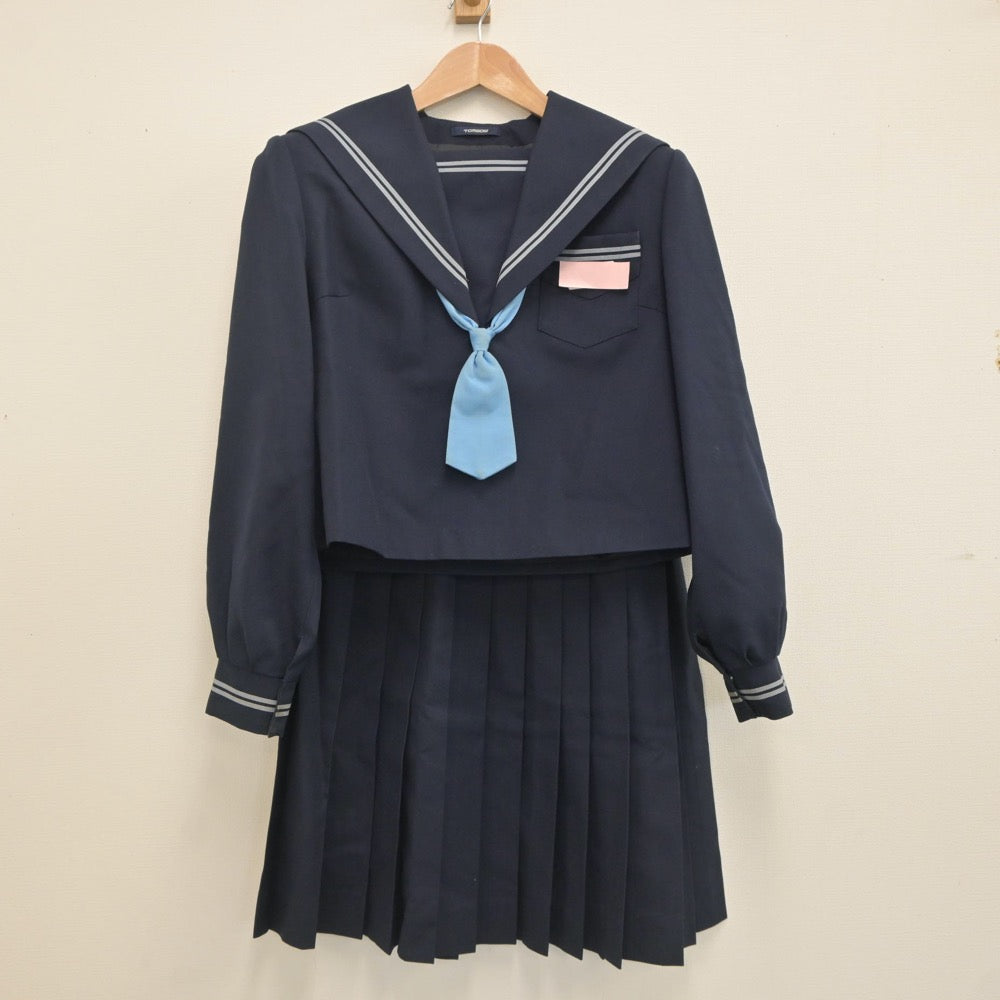 【中古】大阪府 摂津第四中学校 女子制服 3点（セーラー服・スカート）sf020104