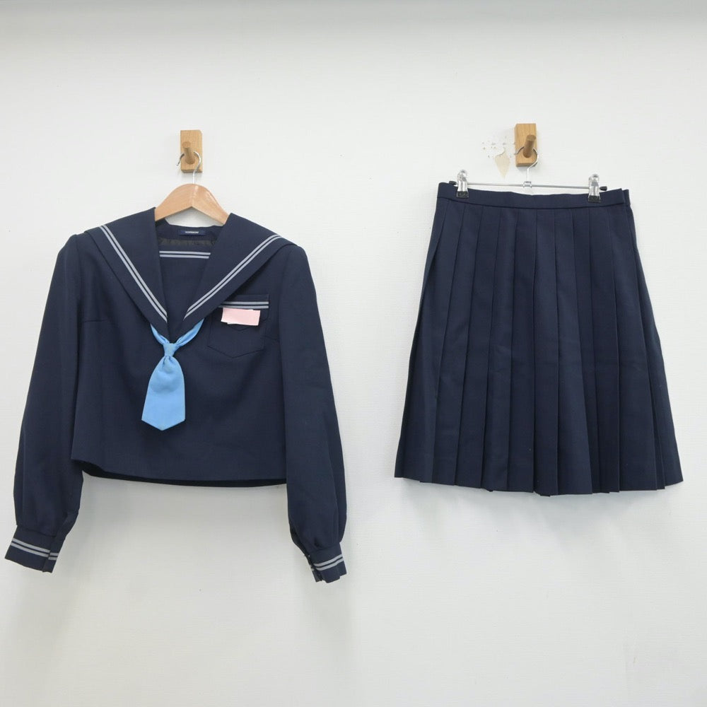 【中古】大阪府 摂津第四中学校 女子制服 3点（セーラー服・スカート）sf020104