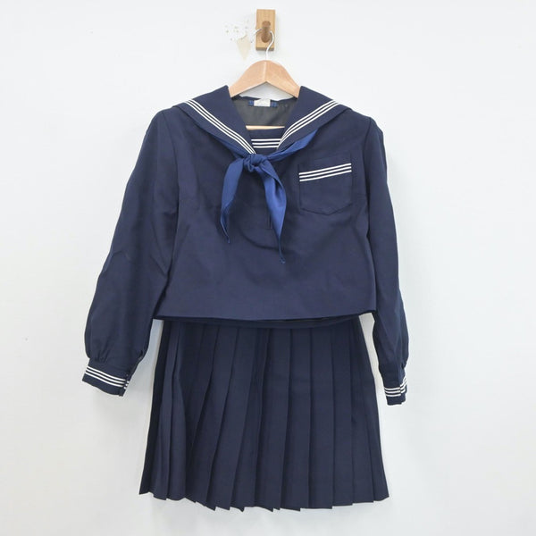 特価在庫群馬県 樹徳高等学校 女子制服 4点（ブレザー・セーラー服・スカート）sf008990 学生服