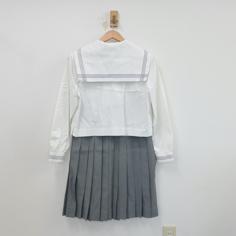 【中古】群馬県 樹徳高等学校 女子制服 4点（セーラー服・セーラー服・スカート）sf020128