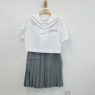 【中古】群馬県 樹徳高等学校 女子制服 4点（セーラー服・セーラー服・スカート）sf020128